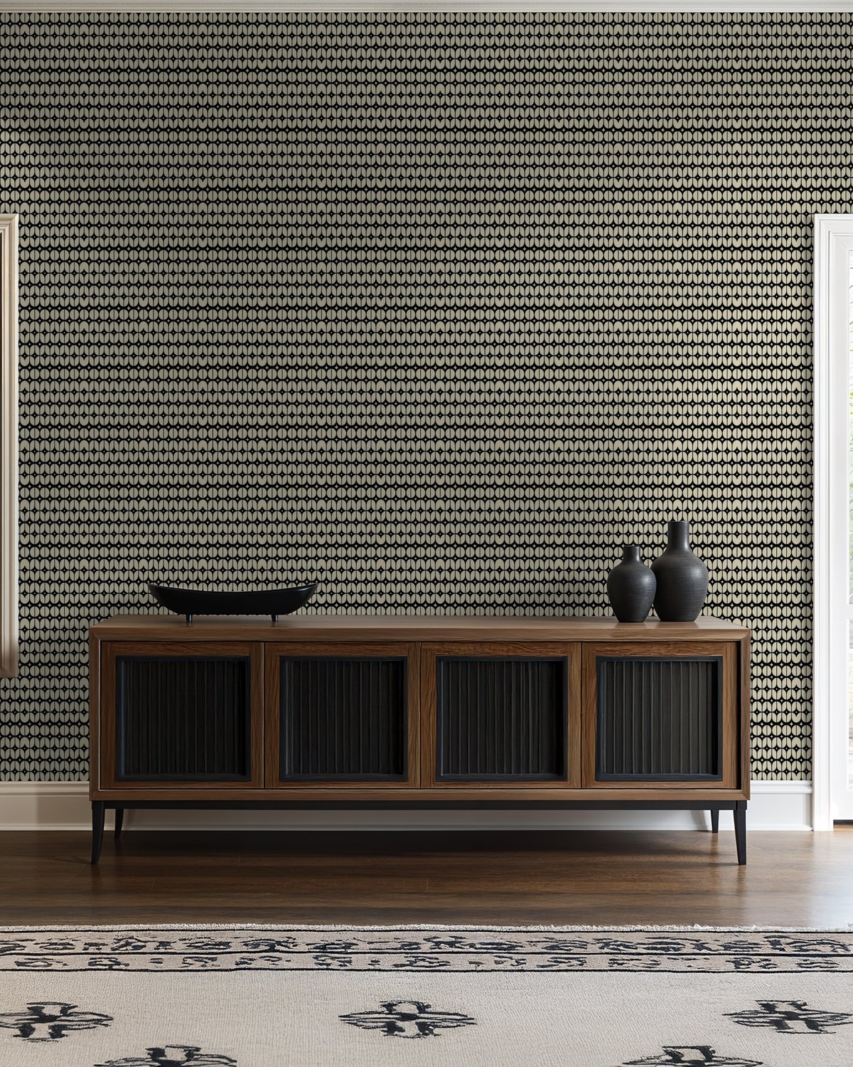 Eclipse Tile Wallpaper - 6 FT H X 30 FT W Traditional