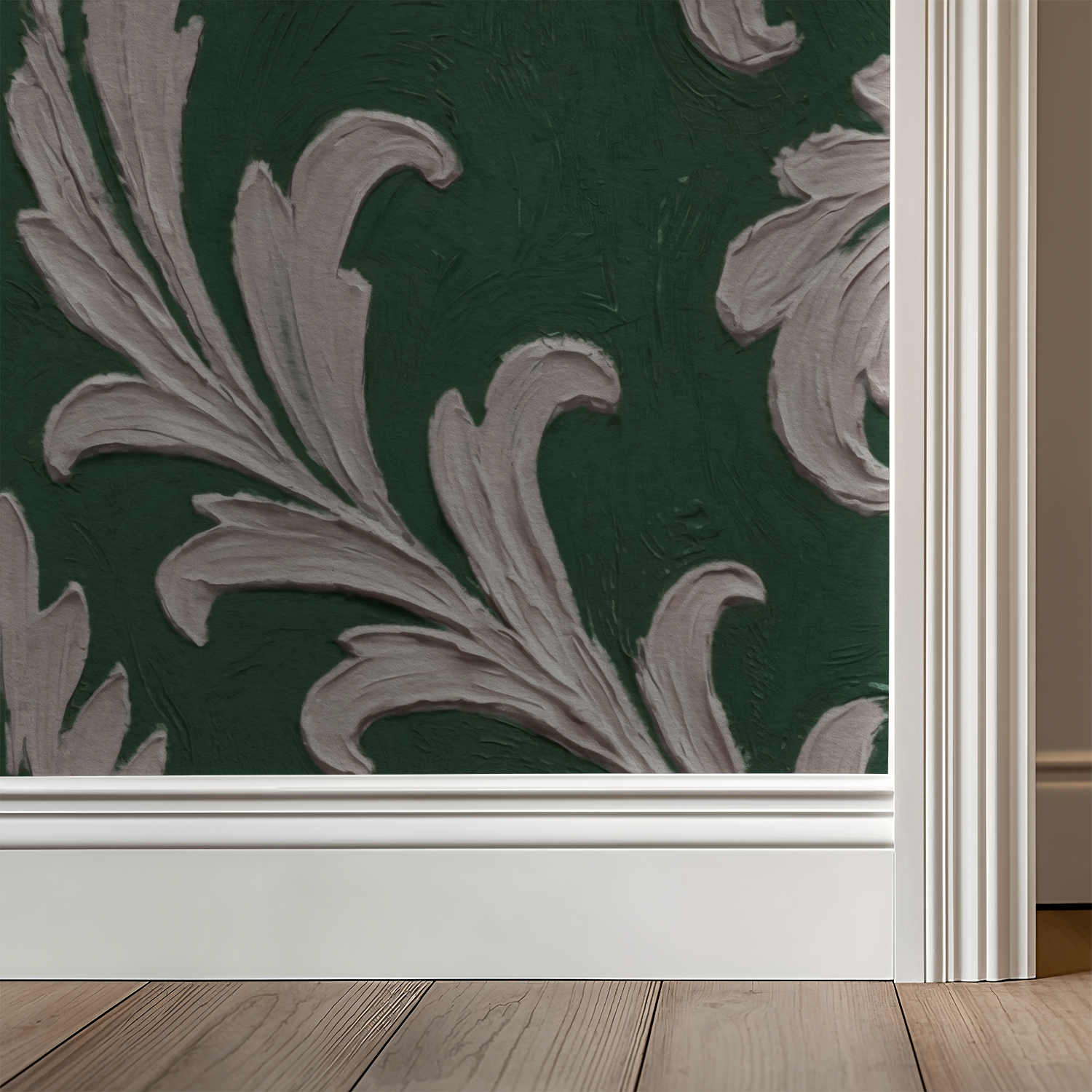 Daphne Brocade (Green) Wallpaper