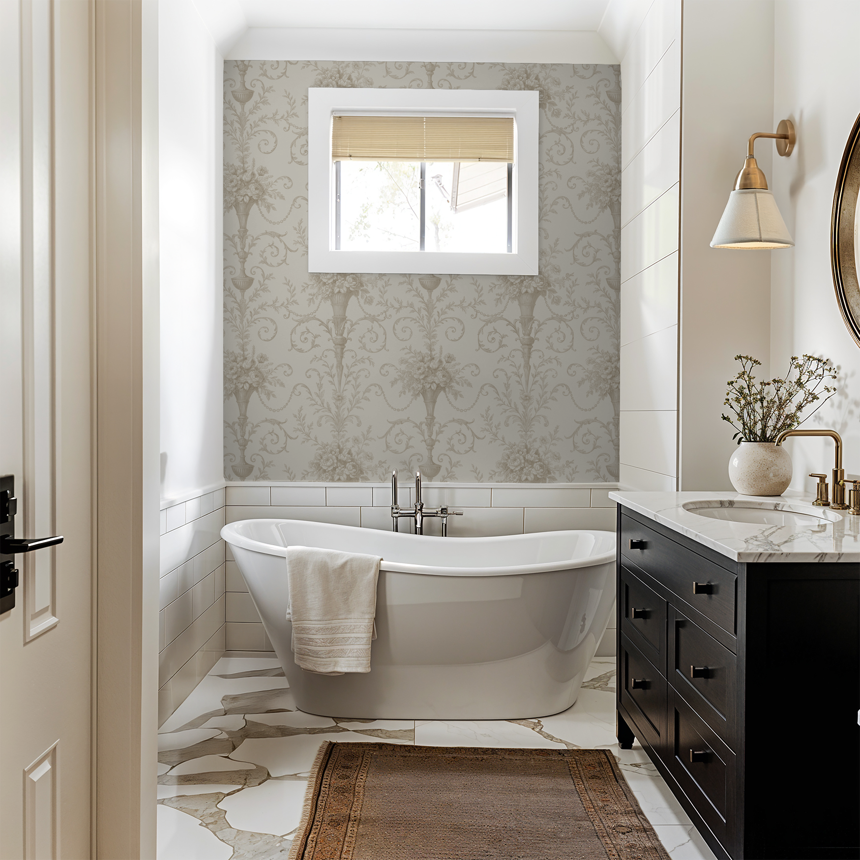 Faded Fleur Wallpaper