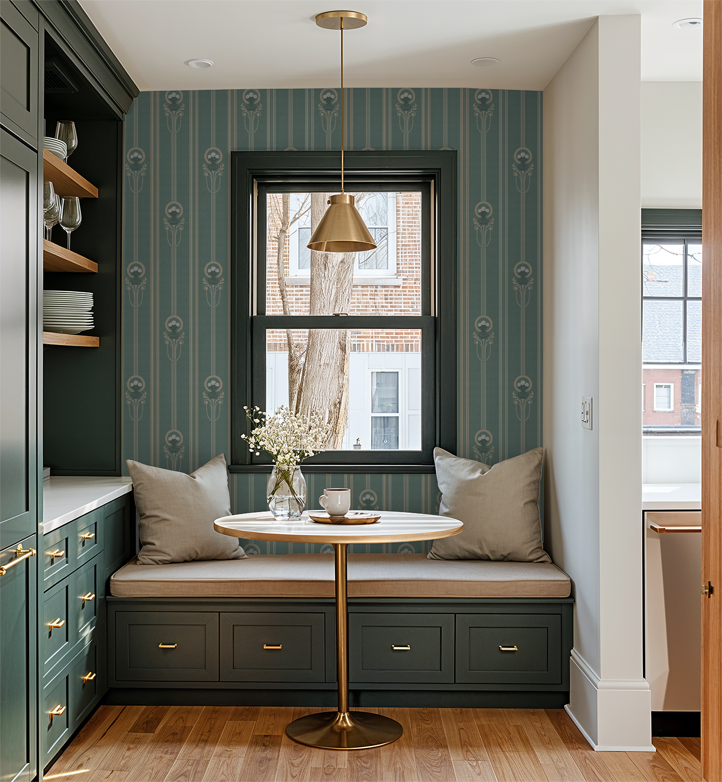 Salon Stripe Wallpaper