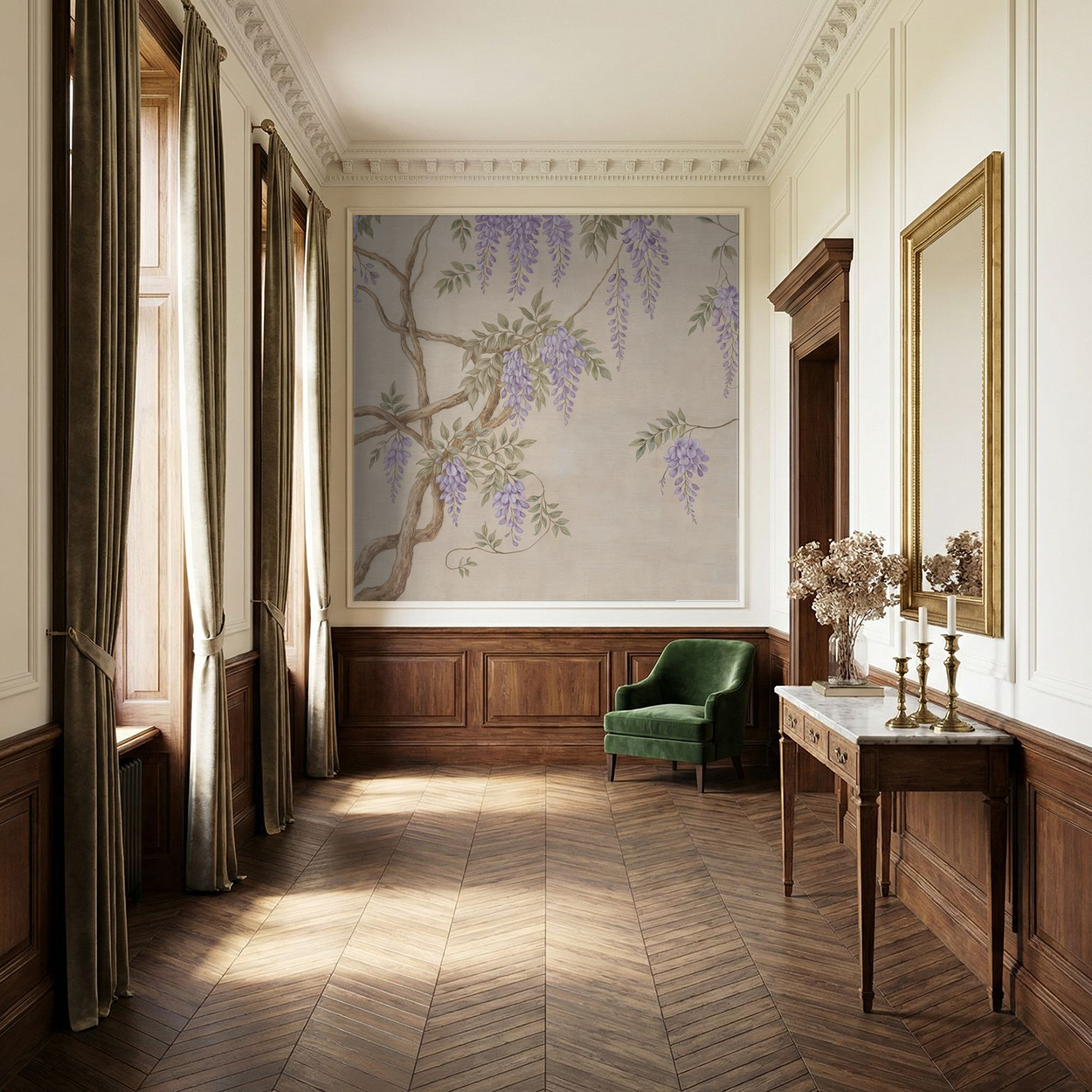 Wisteria Walk Wallpaper