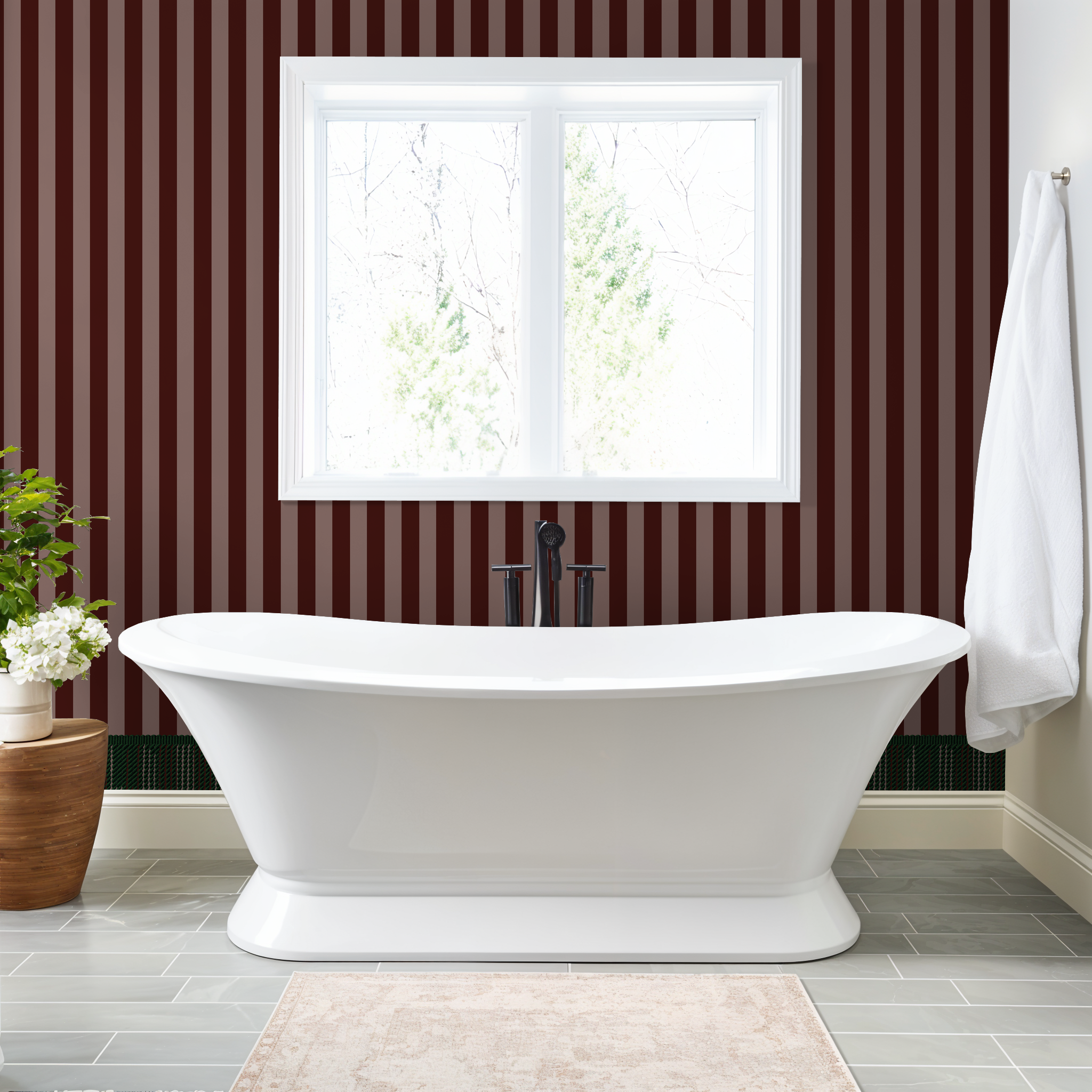 Bullion Stripe (Pink) Wallpaper