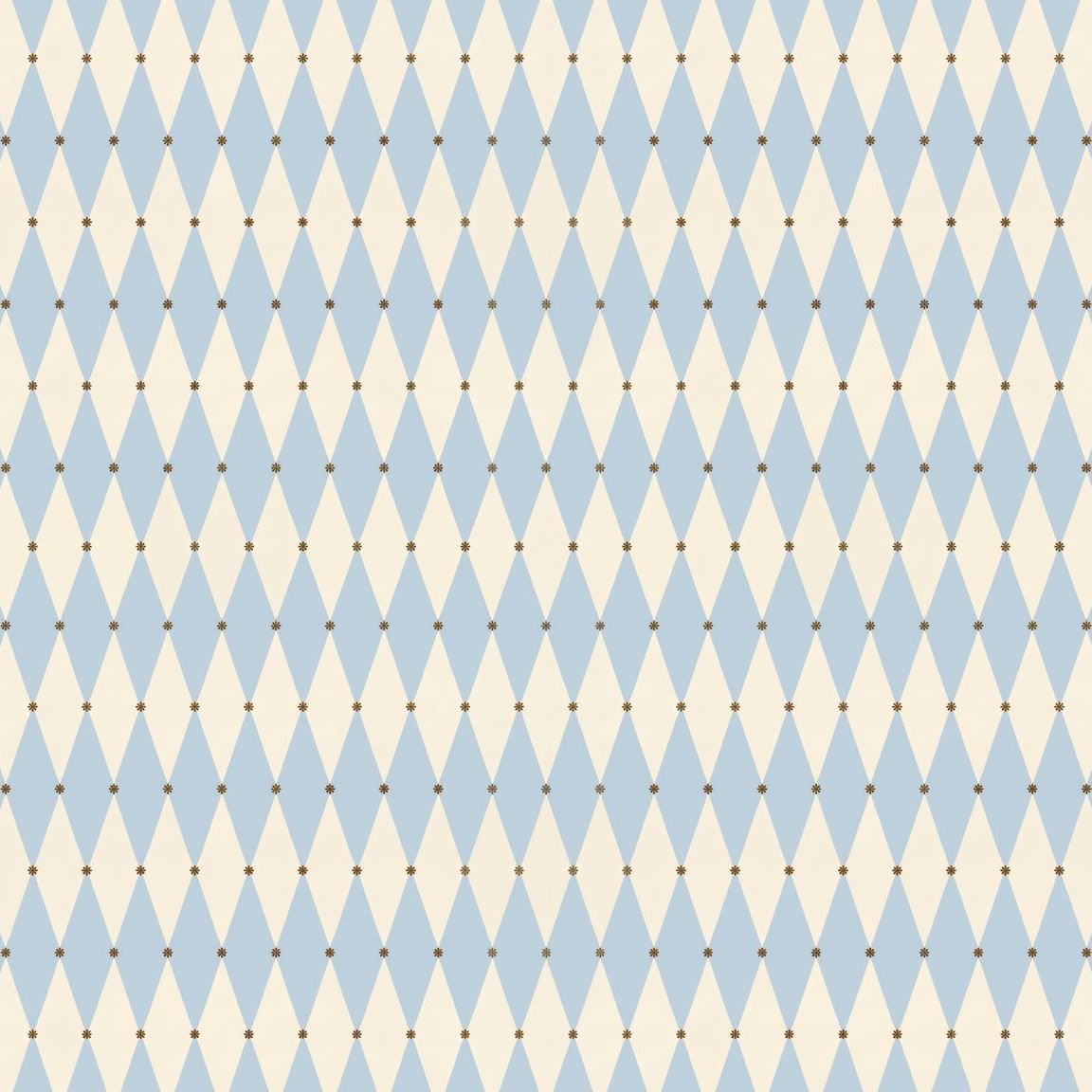 Geometric aqua and cream argyle wallpaper with triangle pattern