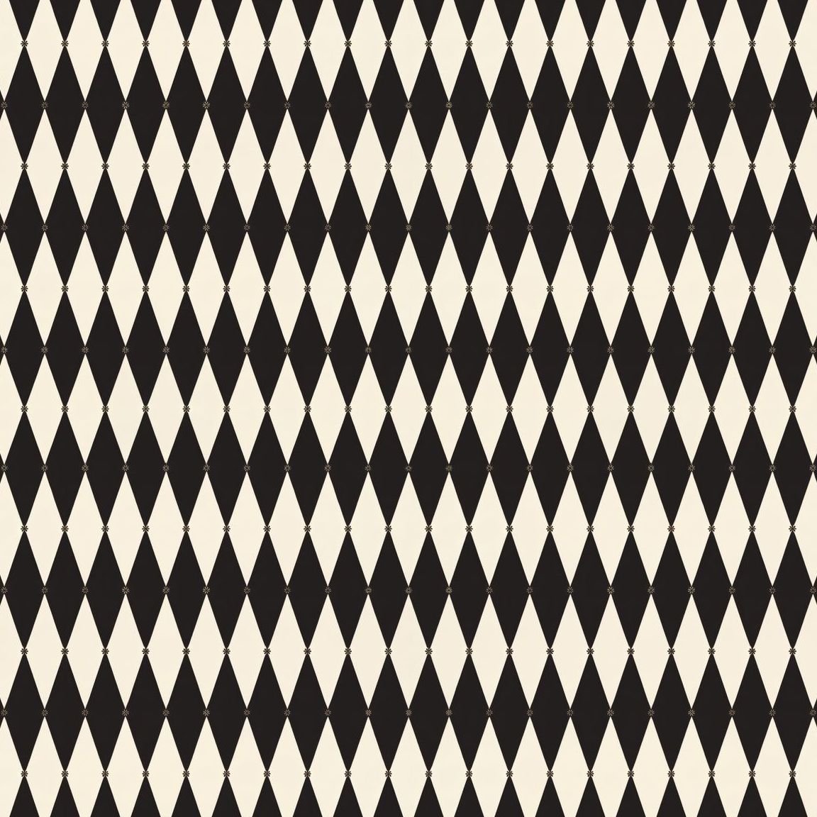 Black and white diamond pattern wallpaper with geometric design