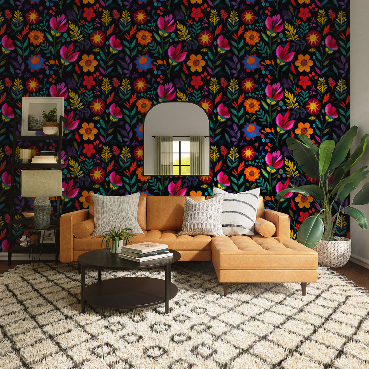 Imelda - Spanish Inspired Colorful Floral Wallpaper