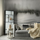 "Wall Blush Obsidian Wallpaper showcased in a stylish living room, highlighting modern interior design."