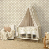 "Wall Blush Noel Wallpaper highlighting a cozy nursery room, with focus on elegant wall design." 

(Note: The alt text is constructed to be descriptive and include the product title, brand, and type of room while ensuring the wallpaper remains the focal point. The alt text is within the character and word limits mentioned in the request.)