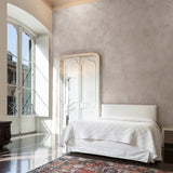 "Luna Wallpaper by Wall Blush in a modern bedroom, elegant textured wall focus, cozy decor"