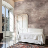 "Heaven Sent Wallpaper by Wall Blush in a stylish bedroom, elegant cloud-style design focus"