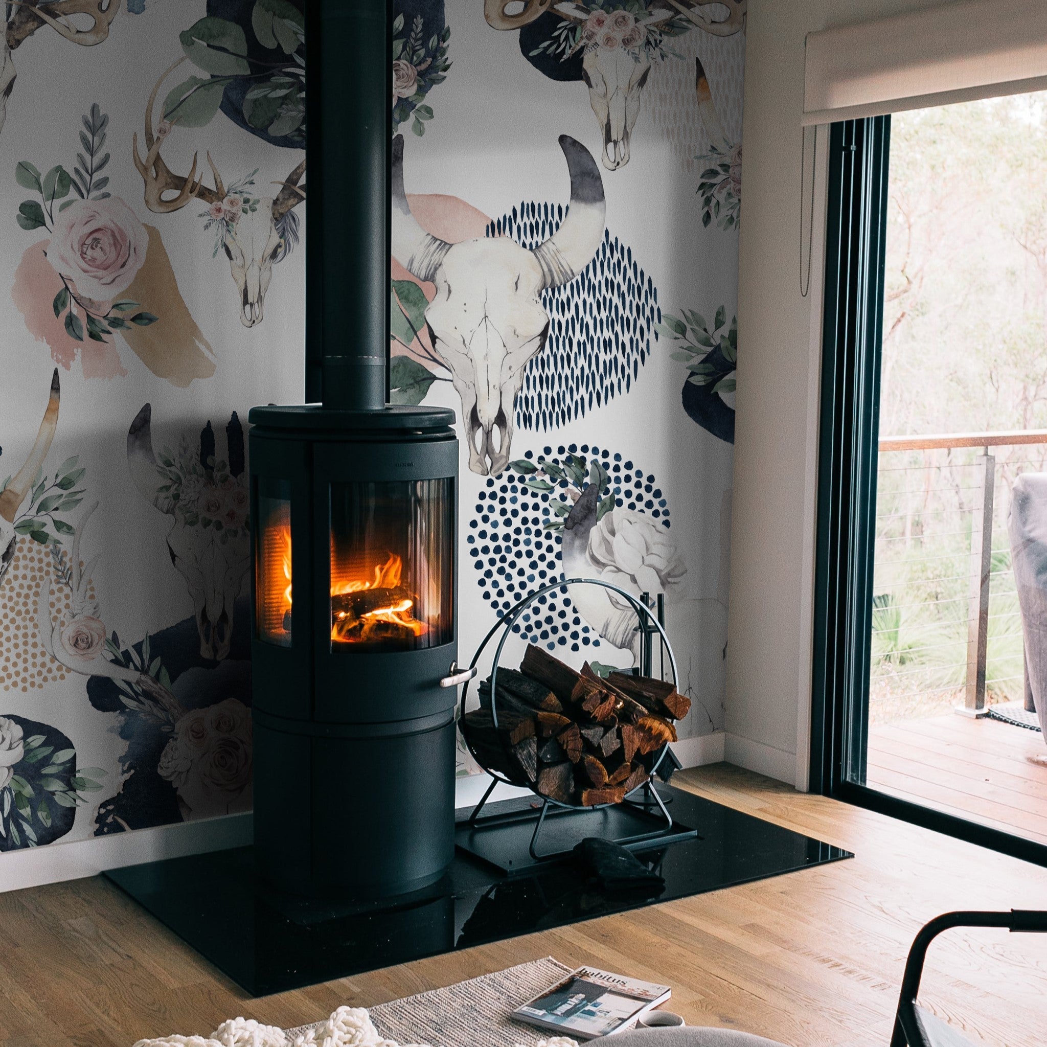 Lawless Rose Wallpaper - 8 FT H X 13 FT W Luxe Peel and Stick