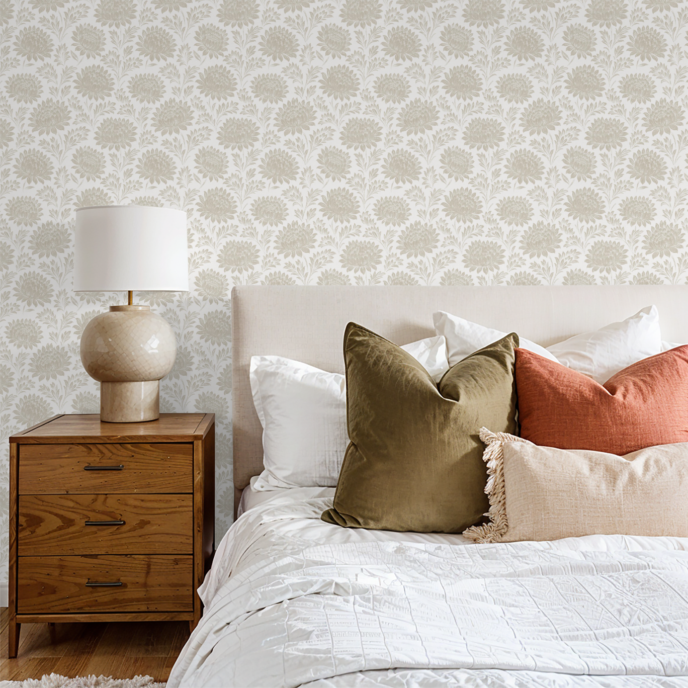 Lisa (Beige) Wallpaper