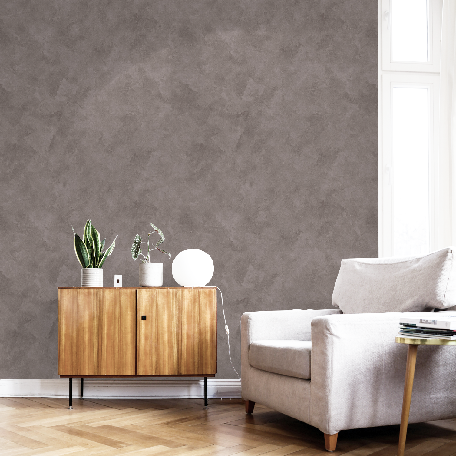 Roman Clay (Greige) Wallpaper