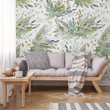 "Lilian's Grove Wallpaper by Wall Blush in a cozy living room, highlighting elegant botanical design."

(Note: The description focuses on the wallpaper as the primary subject and includes the product title, the brand, and the type of room present in the image. It also hints at the aesthetic feel of the wallpaper, providing context for search engine optimization (SEO).)