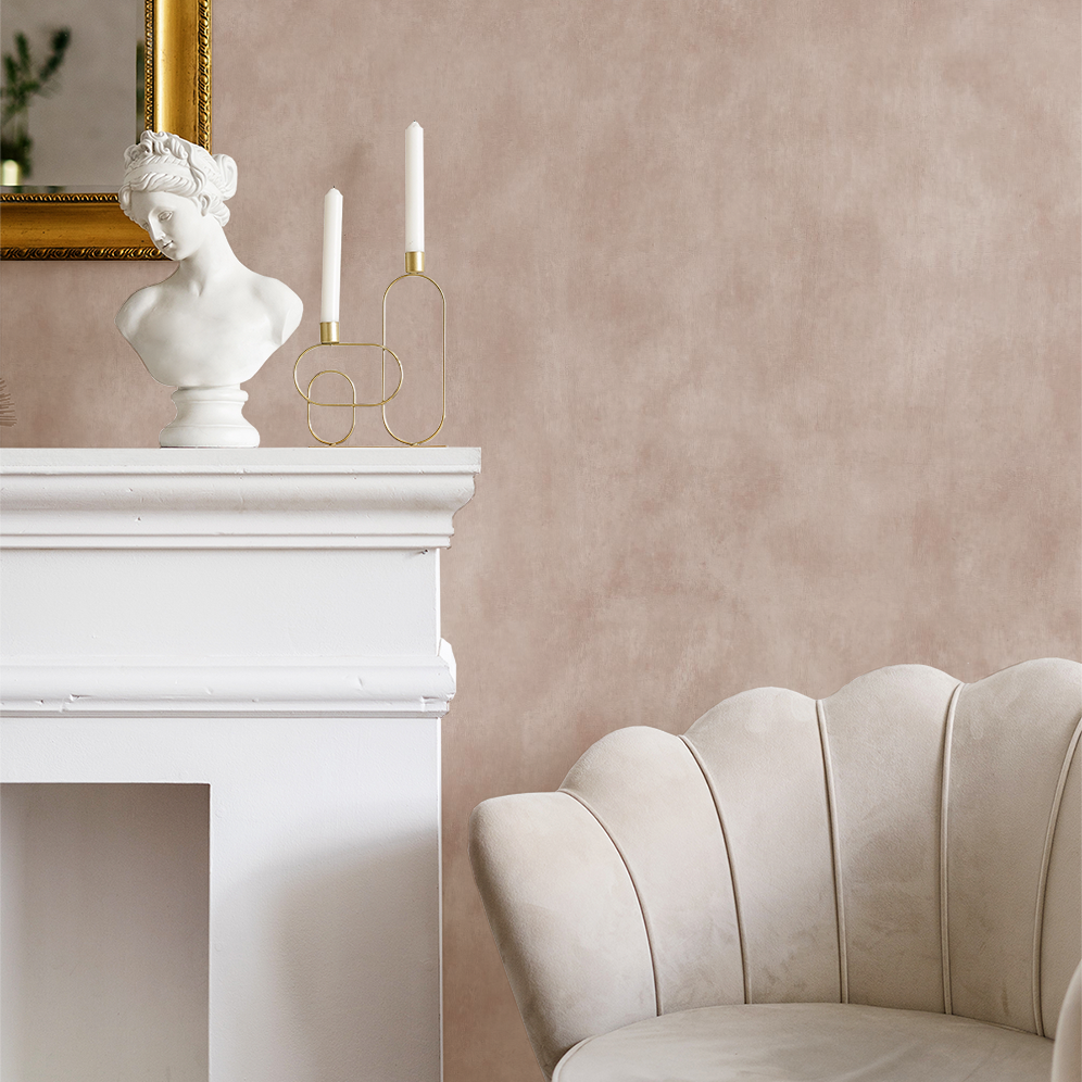 Limewash (Blush) Wallpaper - 8 FT H X 13 FT W Peel and Stick