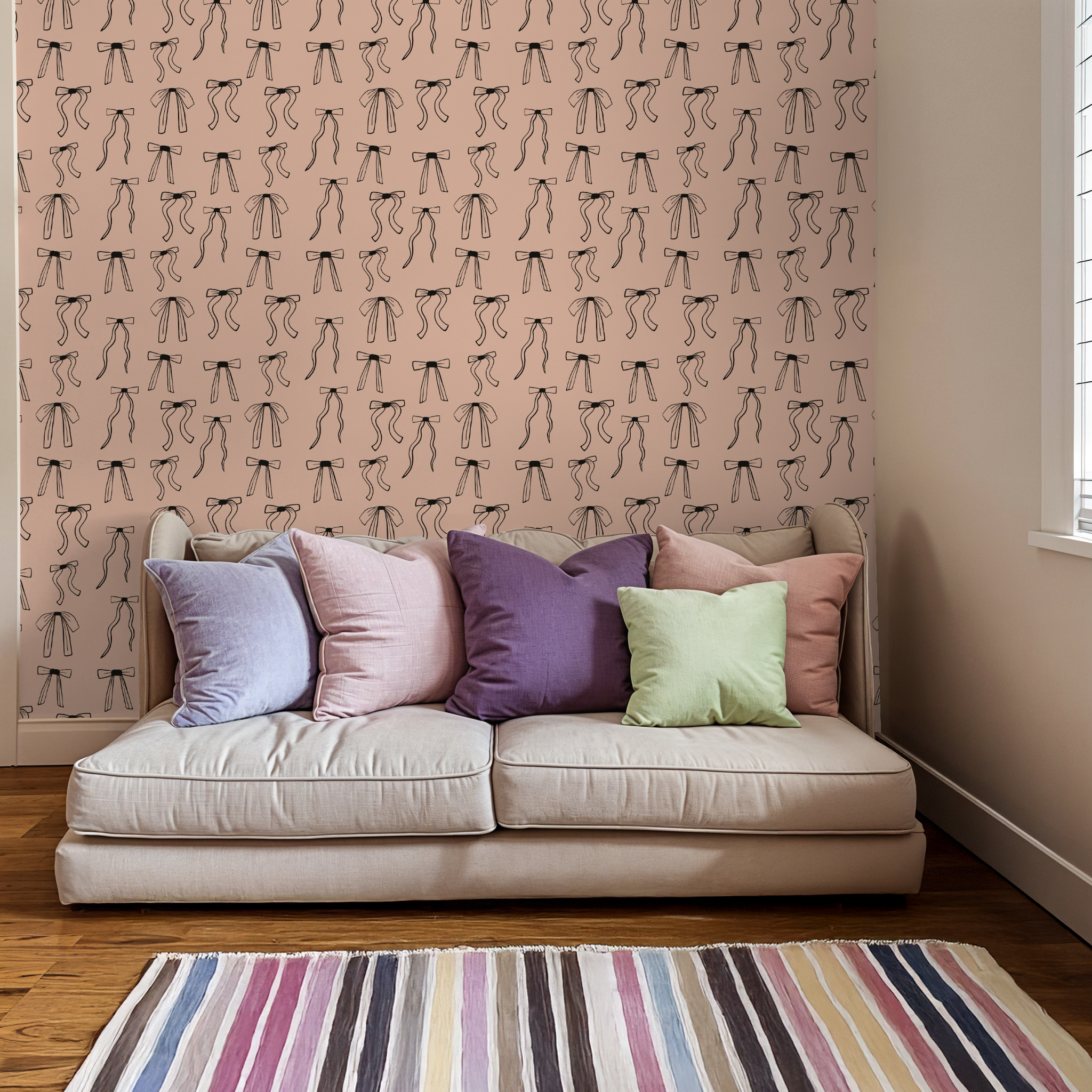 Perfectly Tied (Pink) Wallpaper