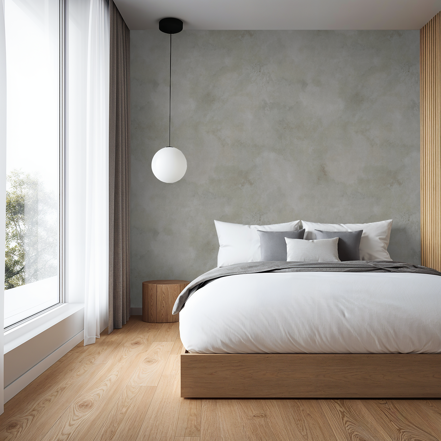 Distressed Wallpaper - 8 FT H X 17 FT W Traditional