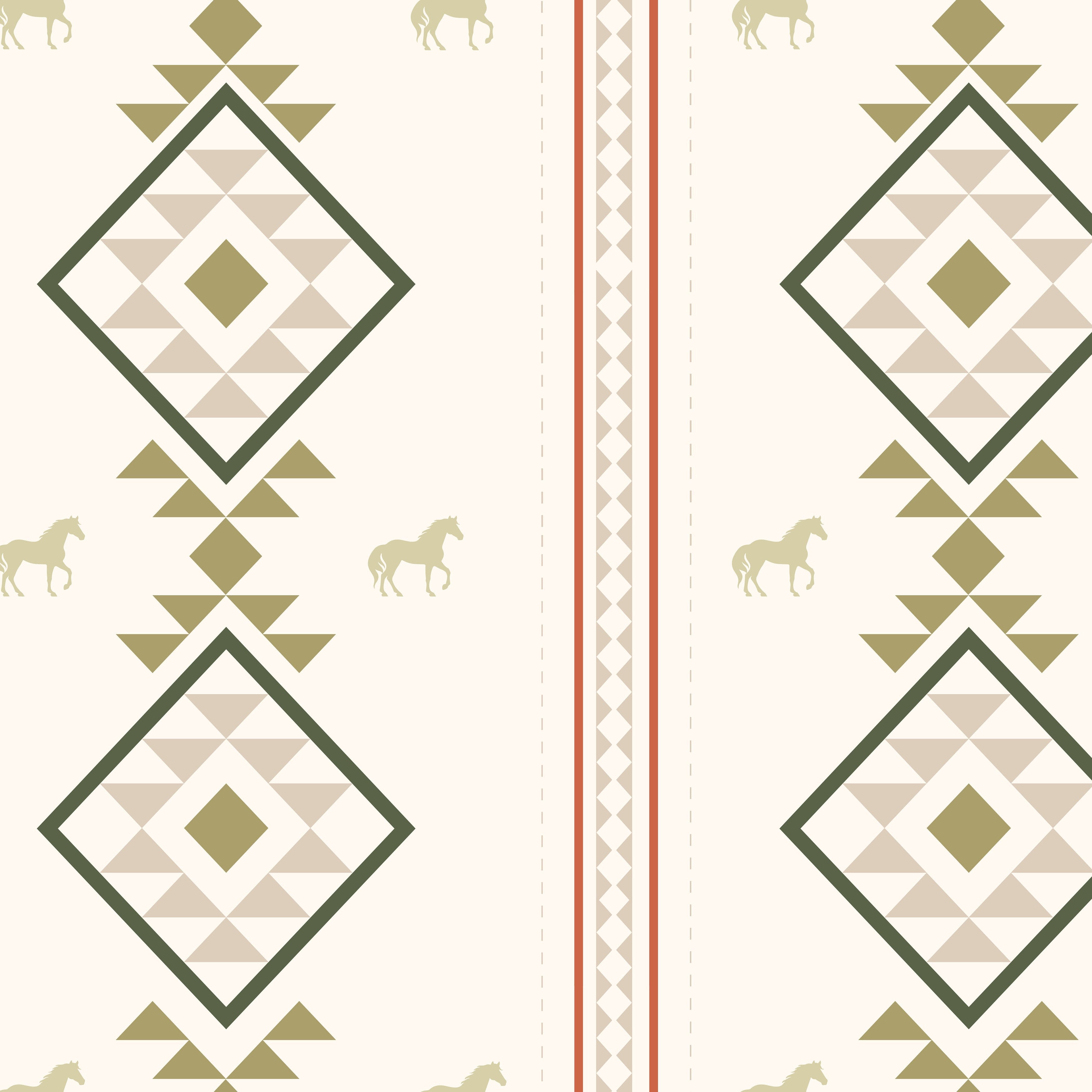 Oakley Aztec Medium (Cream) Wallpaper