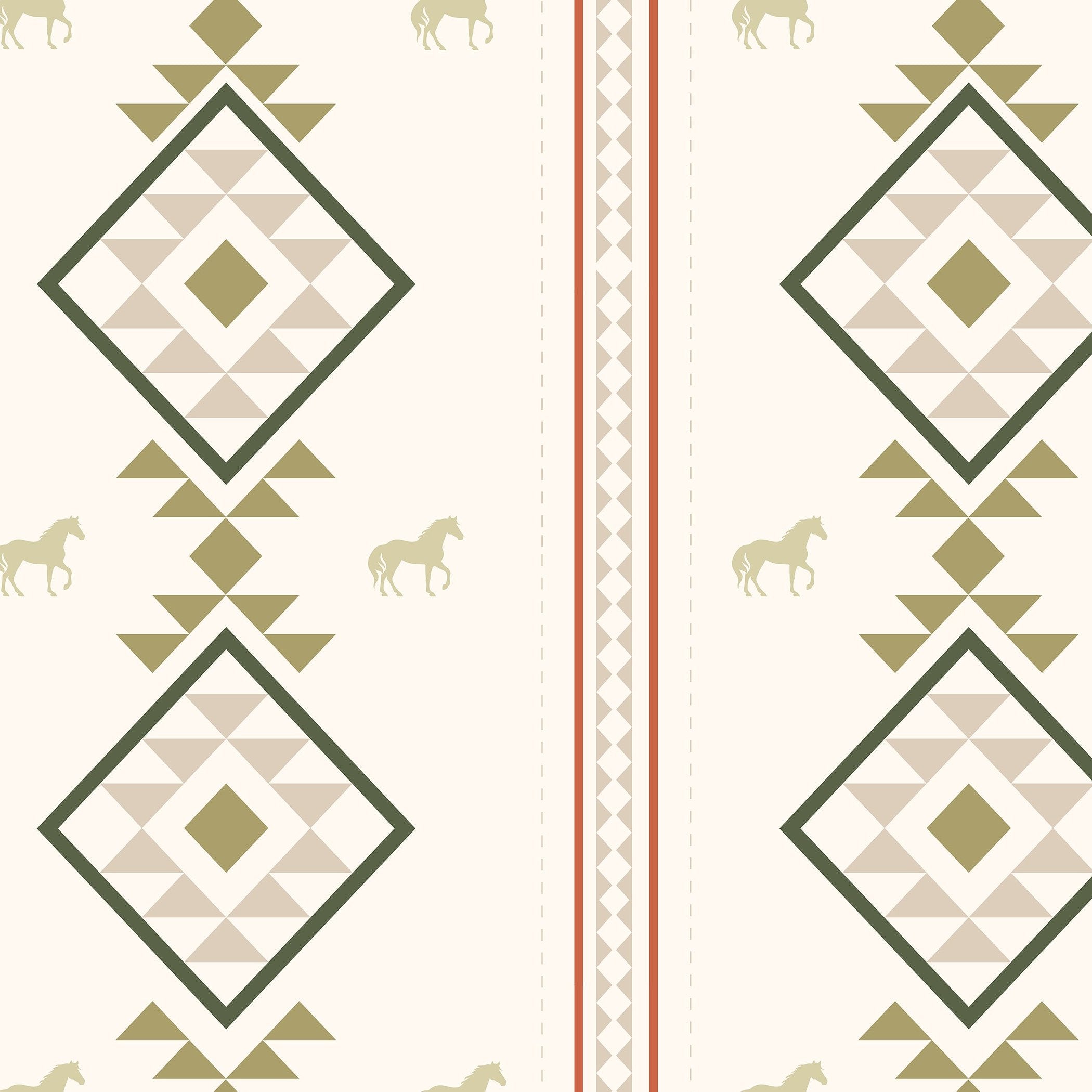 Oakley Aztec Small (Cream) Wallpaper