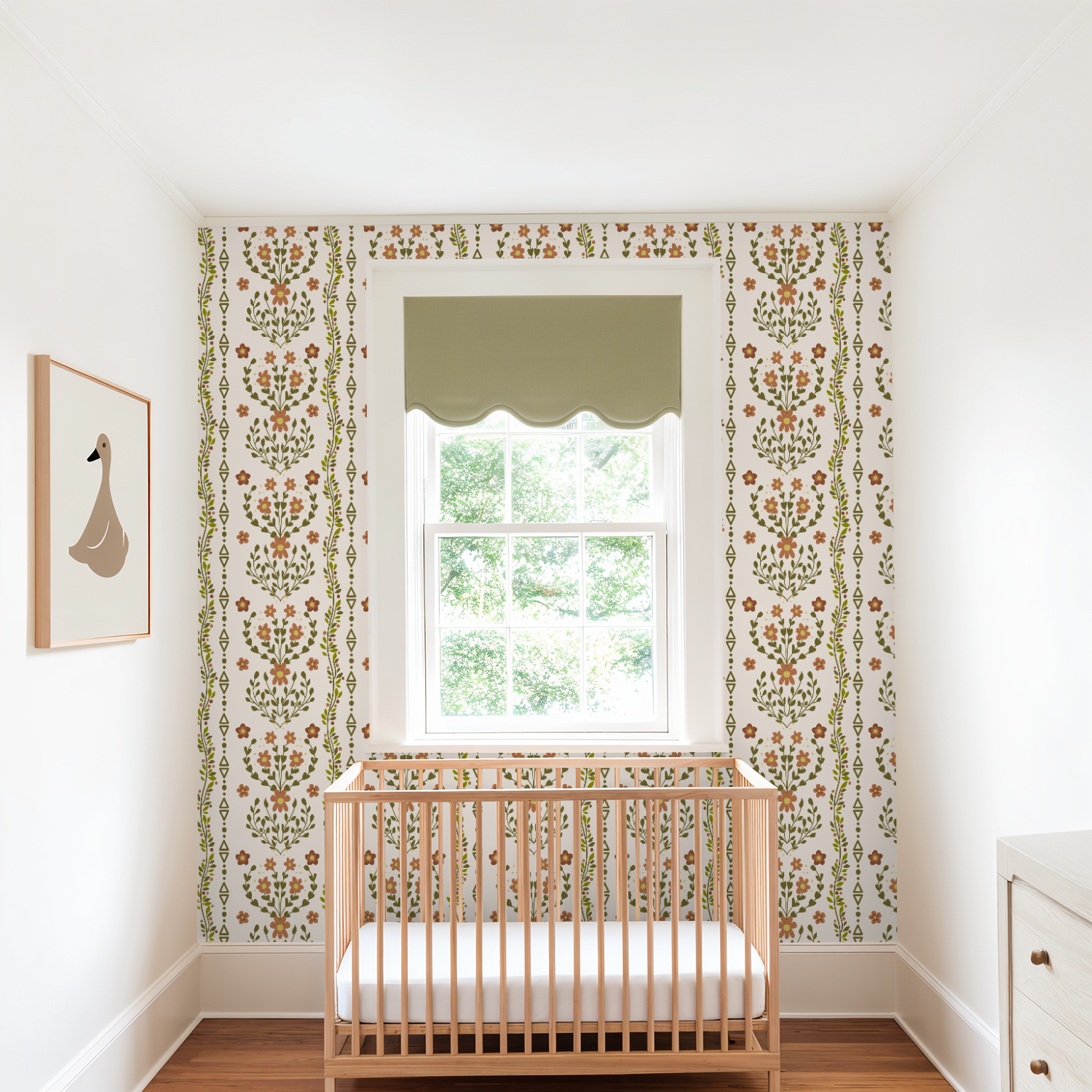 Beacon Meadow (Cream) Wallpaper