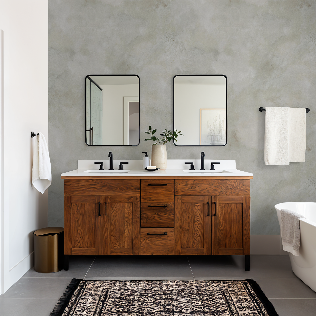 Distressed Wallpaper - 8 FT H X 17 FT W Traditional