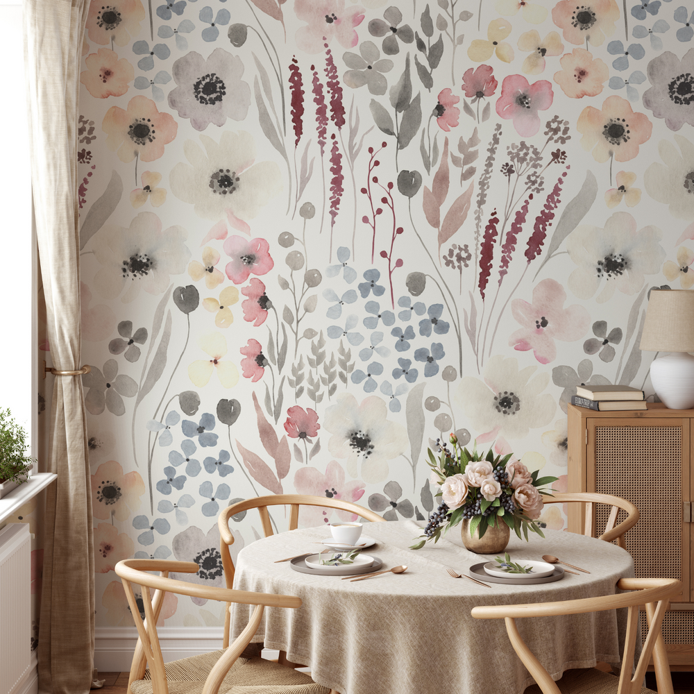 Alice - Watercolor Flowers Wallpaper