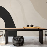 Wall Blush American Honey Wallpaper in modern dining room, showcasing stylish wall decor focus
