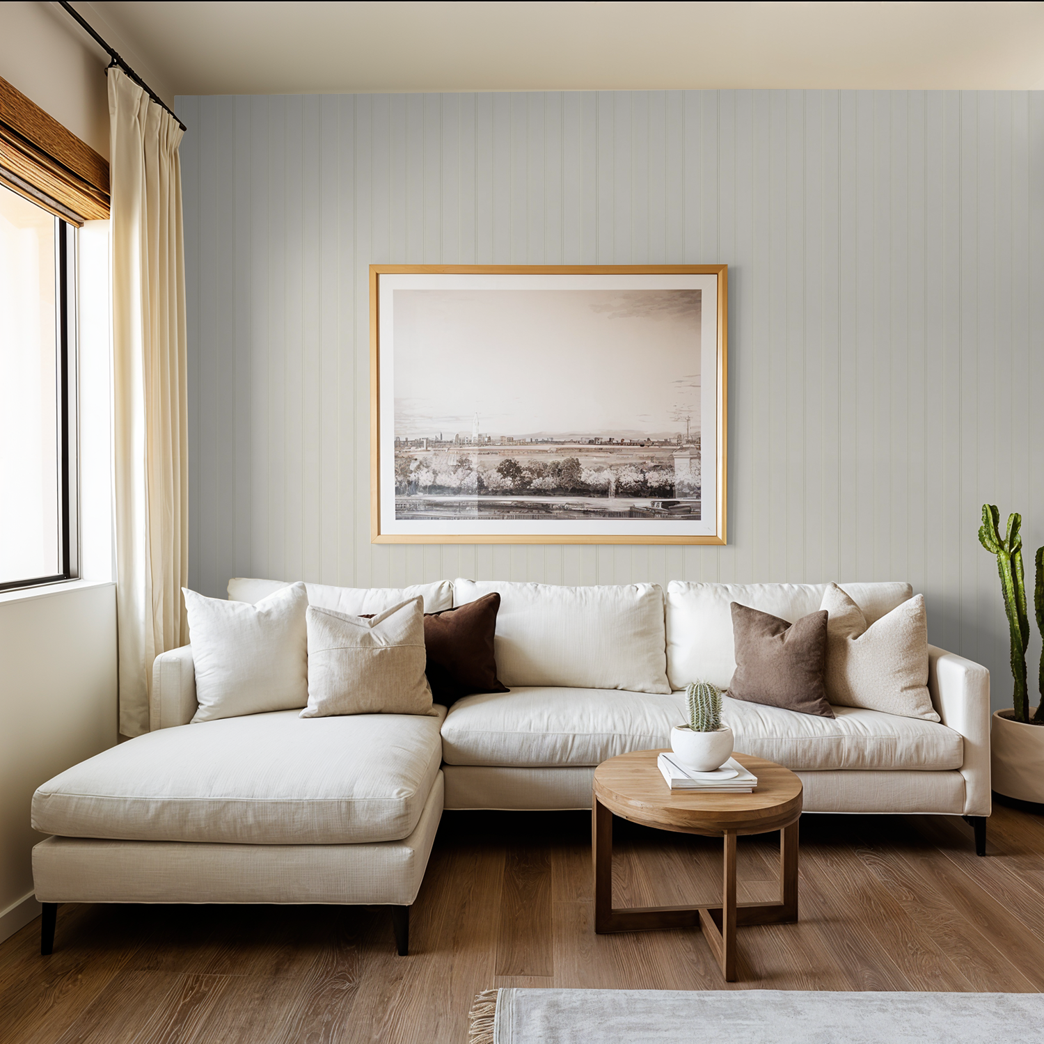 Beadboard (Cream) Wallpaper