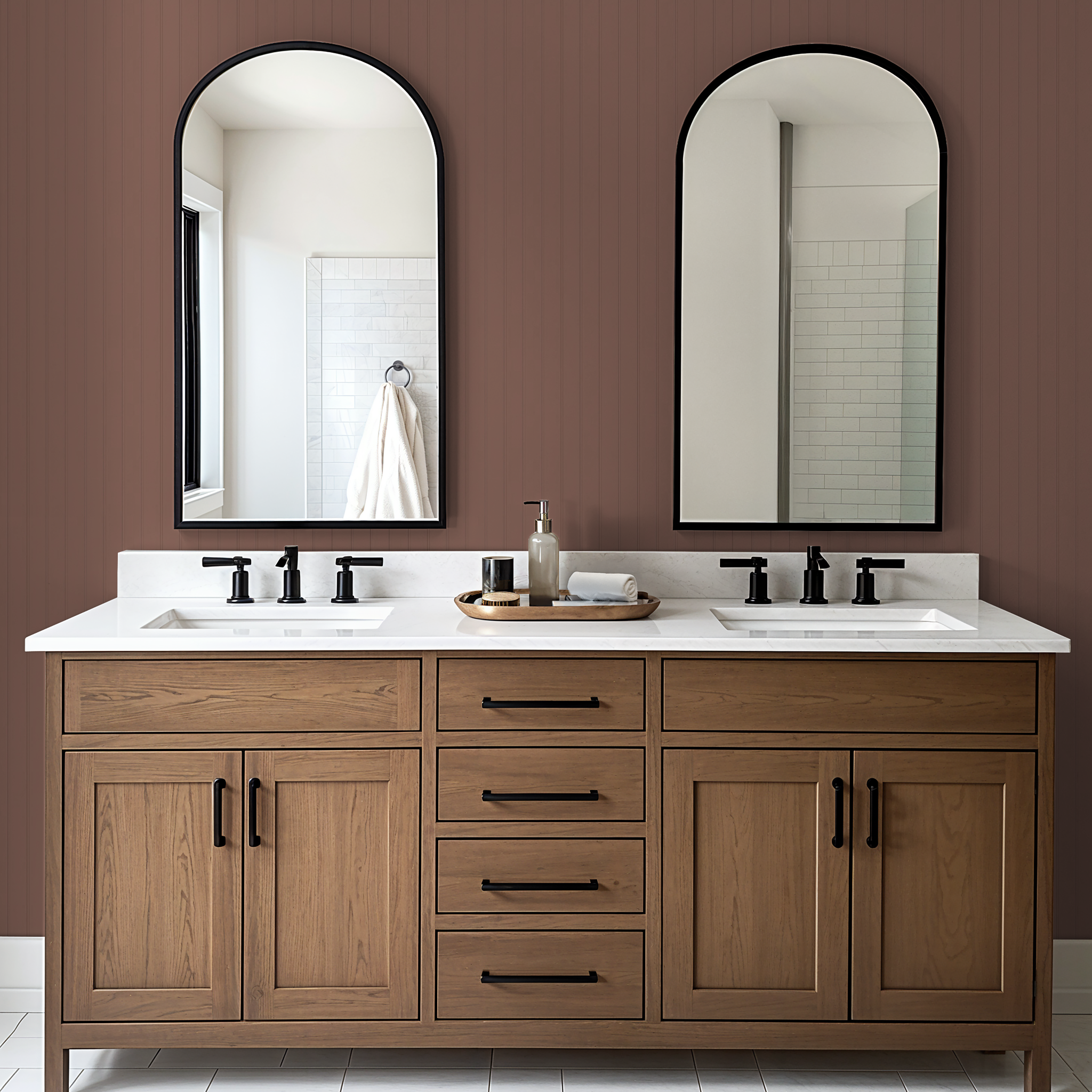 Beadboard (Rust) Wallpaper