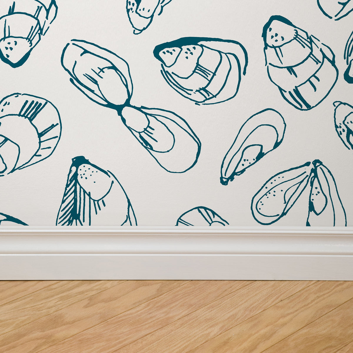 Sebastian - Hand Drawn Clam Shell Wallpaper