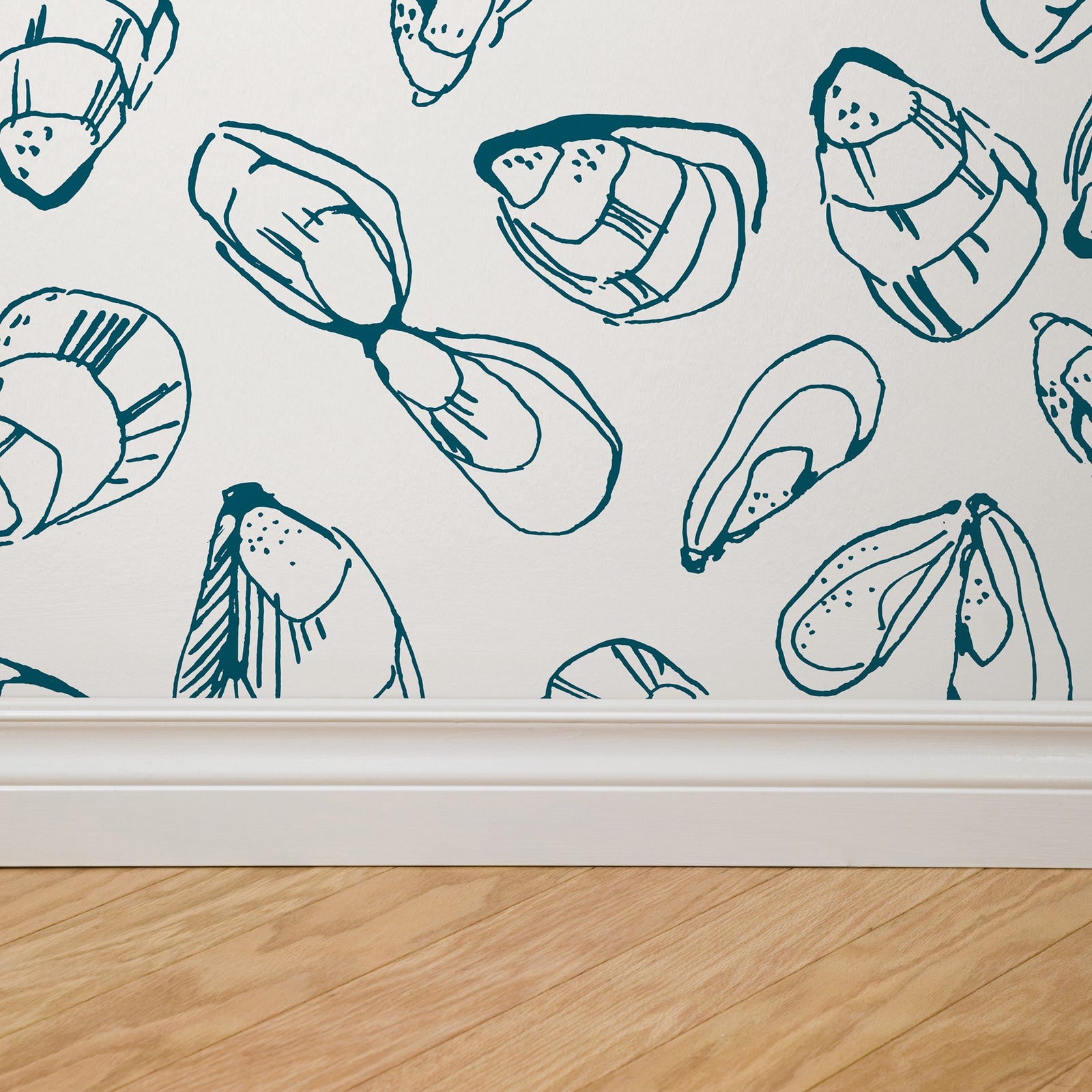 Sebastian - Hand Drawn Clam Shell Wallpaper