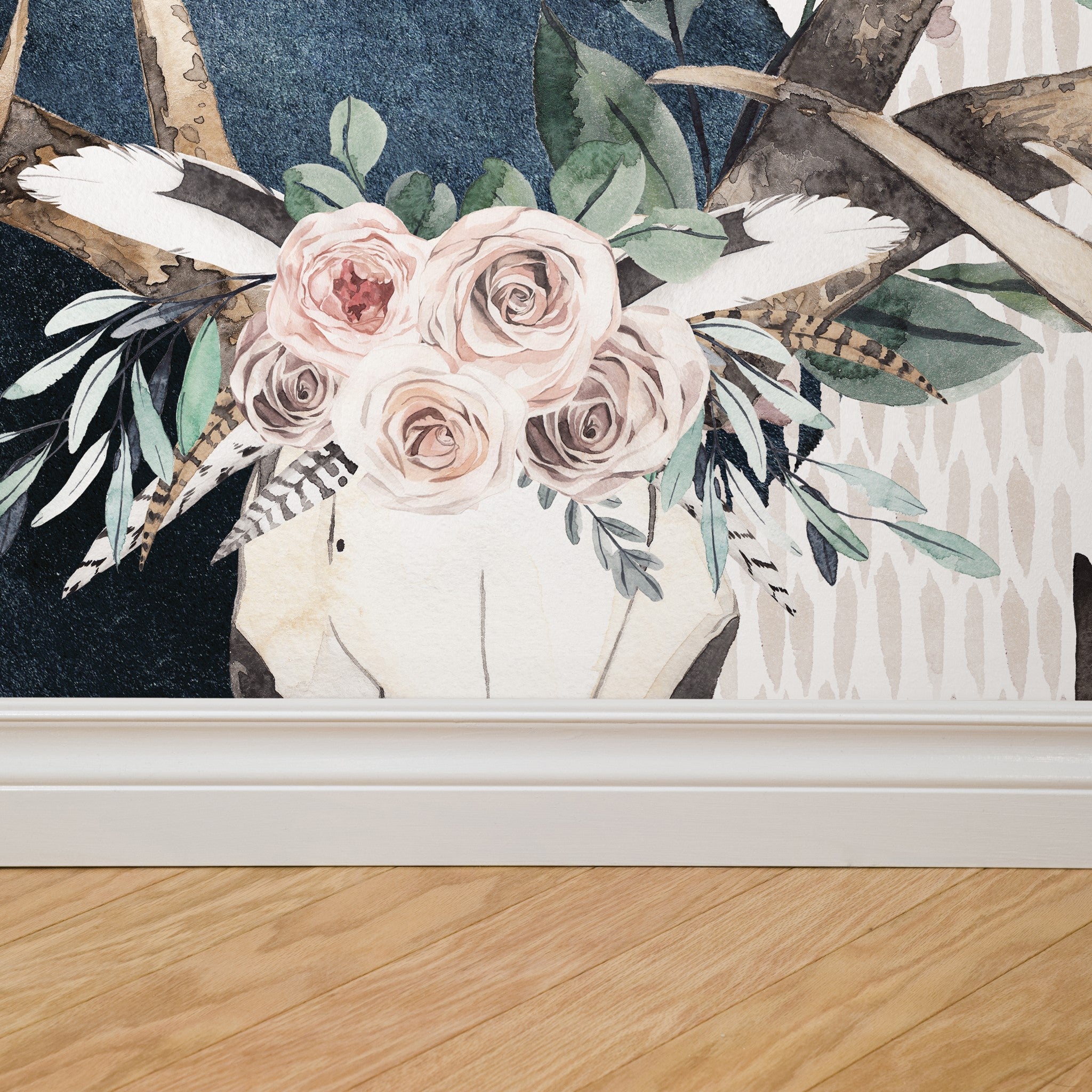 Lawless Rose Wallpaper - 8 FT H X 13 FT W Luxe Peel and Stick