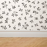 "Lauria Wallpaper by Wall Blush with elegant botanical pattern in a home living room, enhancing wall decor."