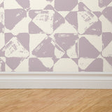 "Pascal Wallpaper by Wall Blush in elegant room, geometric pattern focus enhancing modern interior design."