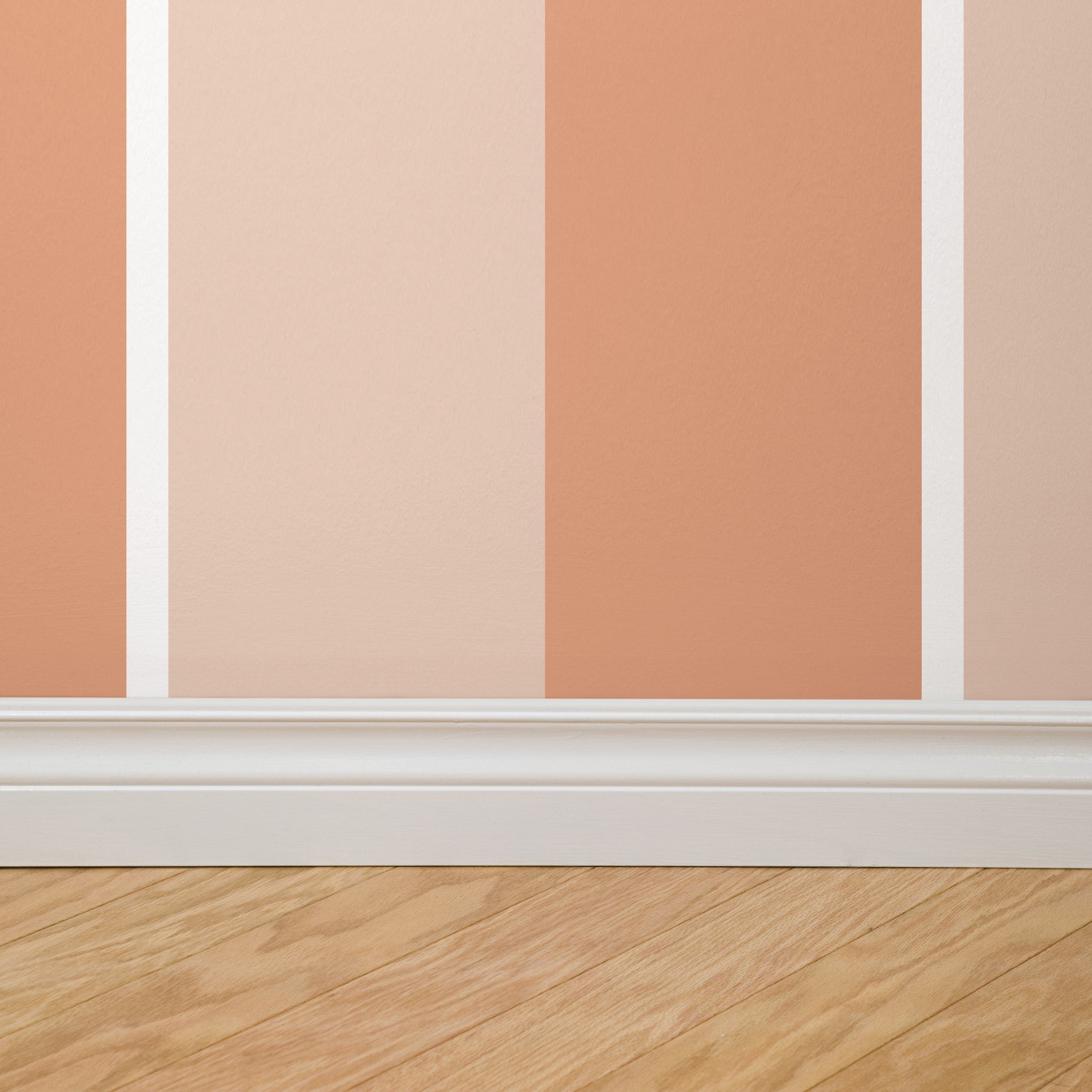 "Wall Blush brand Life's A Peach Wallpaper in a stylish modern living room setting, accentuating wall elegance."