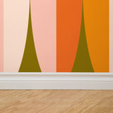 "Wall Blush 'THAT GIRL Wallpaper' in modern living room focused on stylish wall decor."