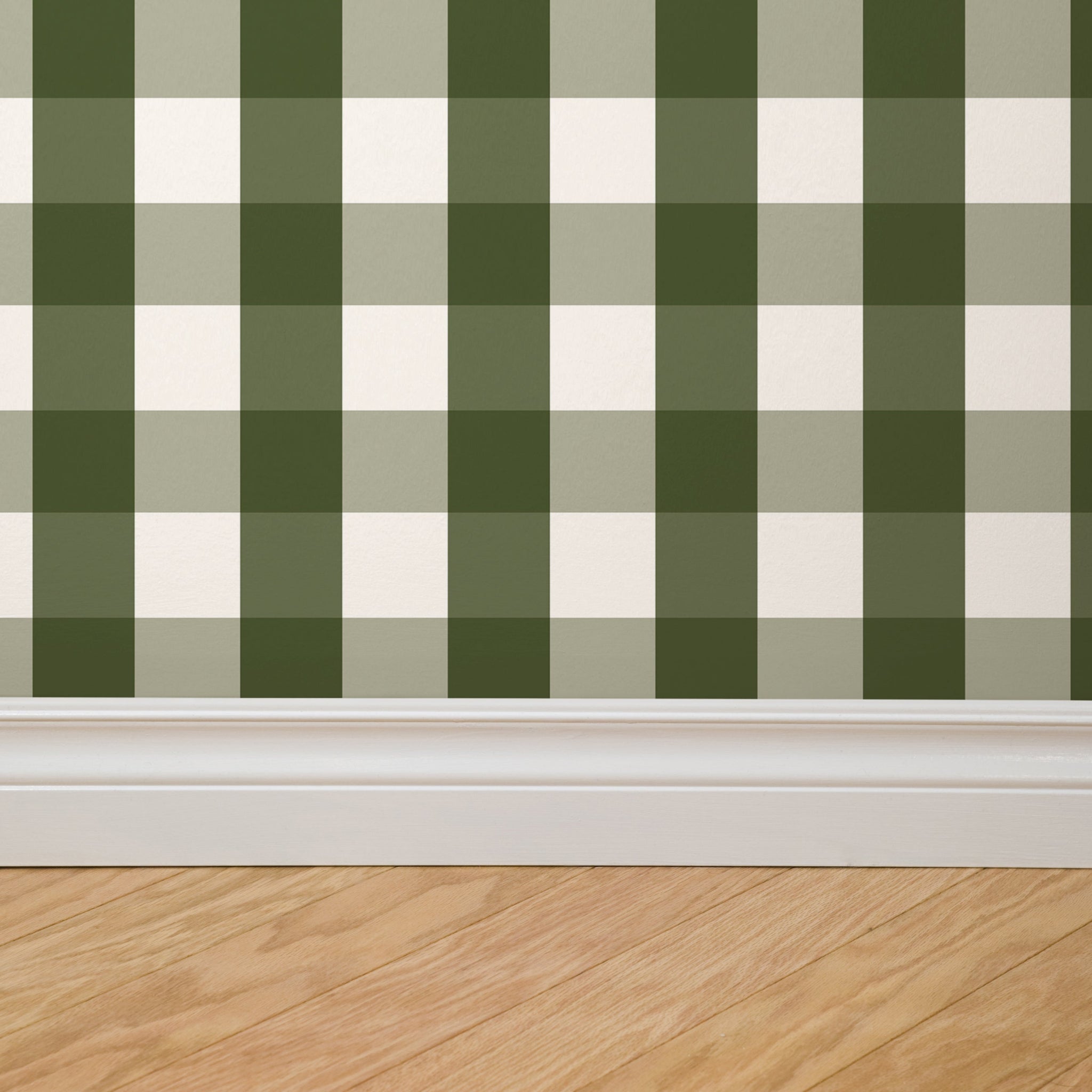 Willowside Gingham (Green) Wallpaper