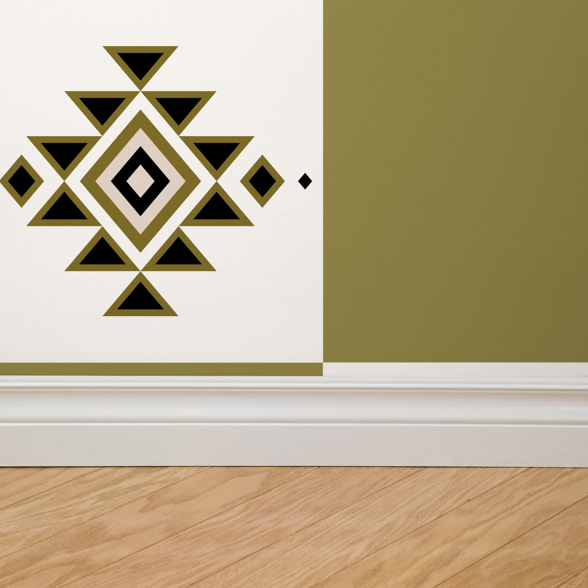 Western Checker (Olive) Wallpaper