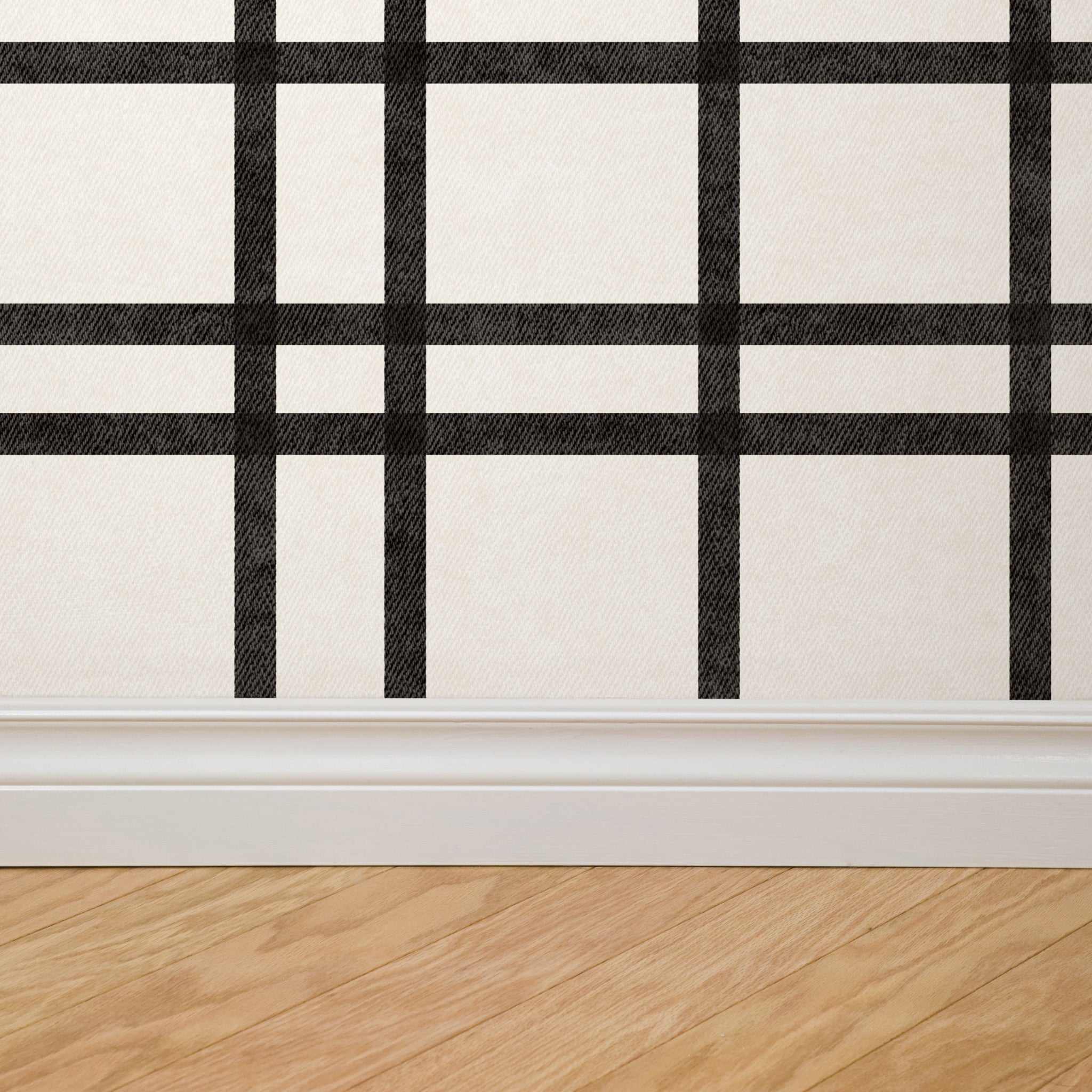 Classic Charcoal Grid Wallpaper
