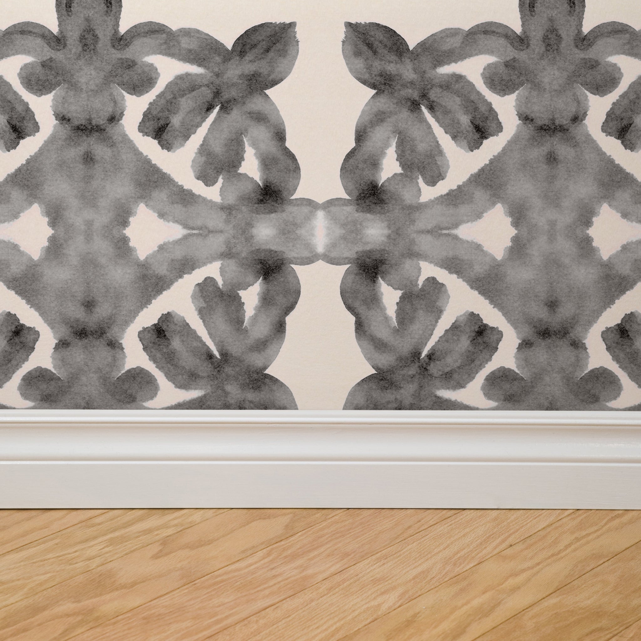 Jagger Damask (Black) Wallpaper