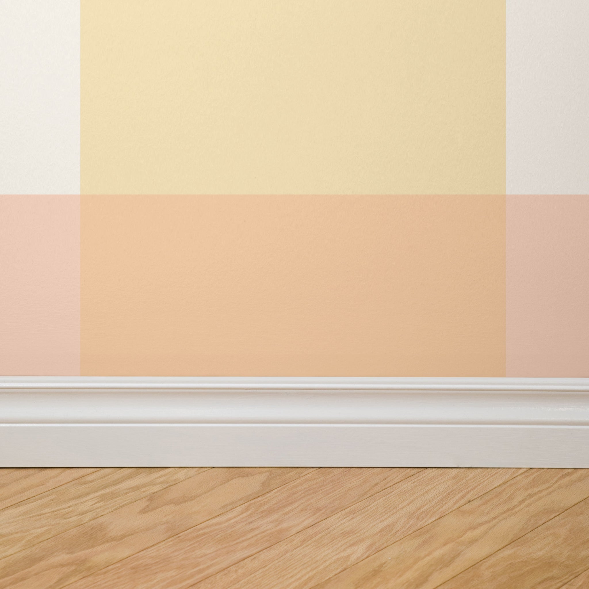 Simply Gingham Large (Pink & Yellow) Wallpaper