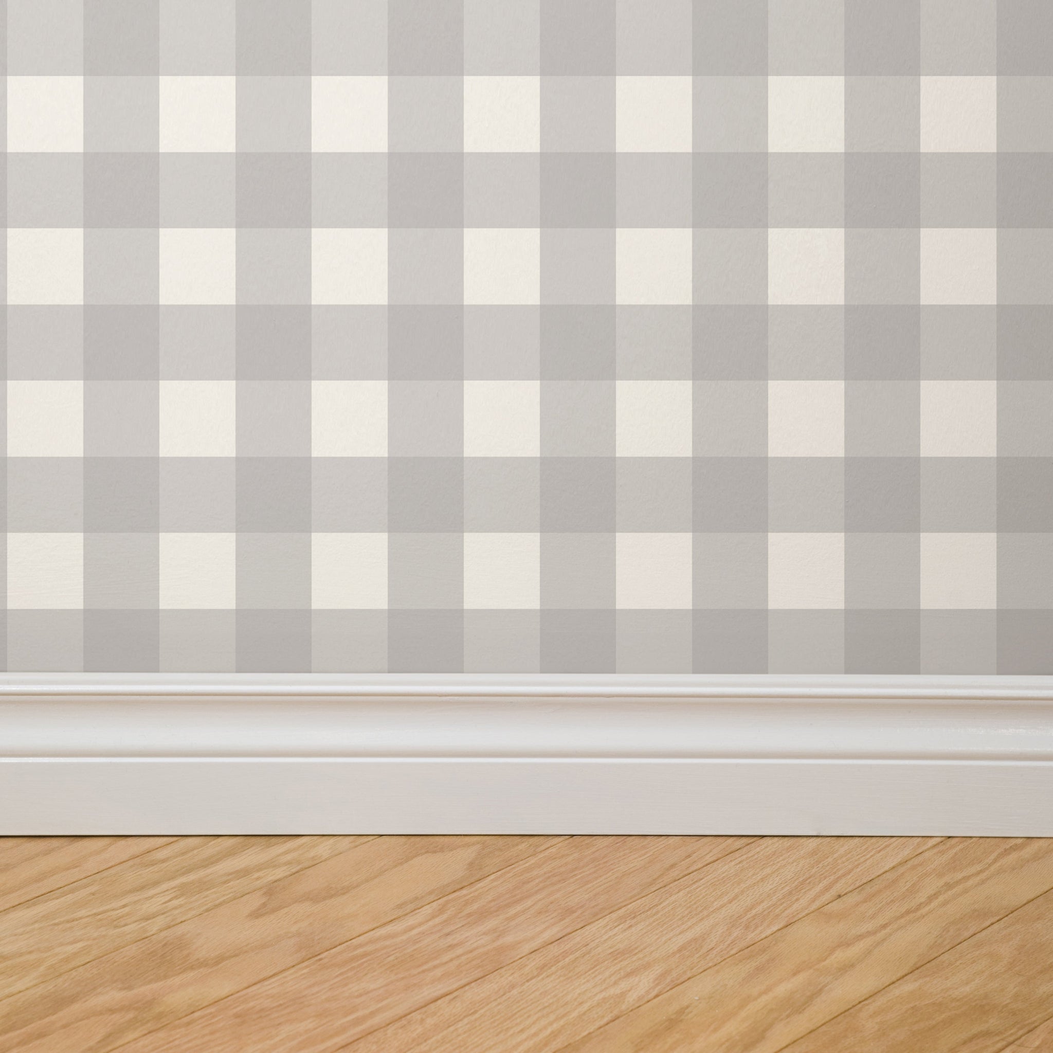 Simply Gingham Small (Gray) Wallpaper