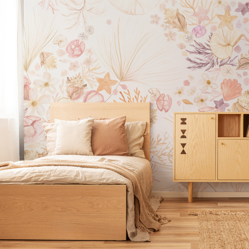 Beachy Keen - Beach and costal themed Watercolor Peel and Stick Wallpaper