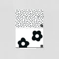 Sample of Daisy Dot (Black) Wallpaper