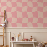 Drama Queen Wallpaper by Wall Blush SG02 in a stylish children's room with a playful decor focus
