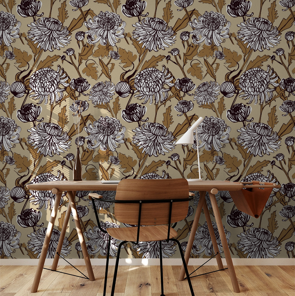 Earthy Wildflower Wallpaper