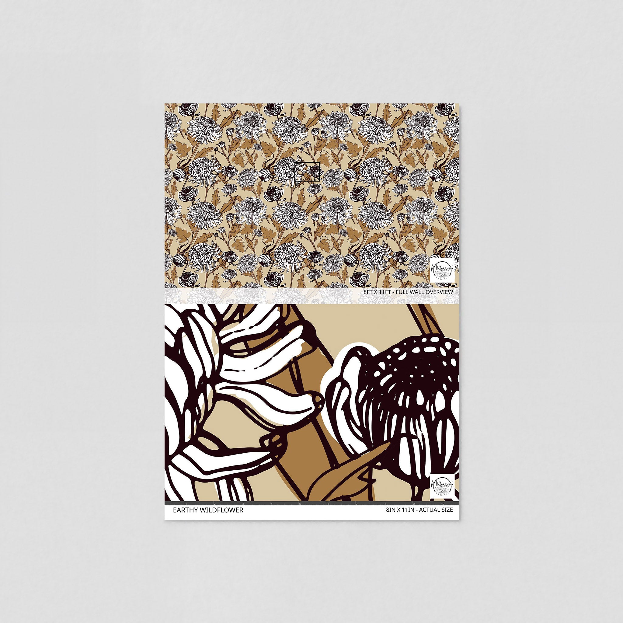 Earthy Wildflower Wallpaper