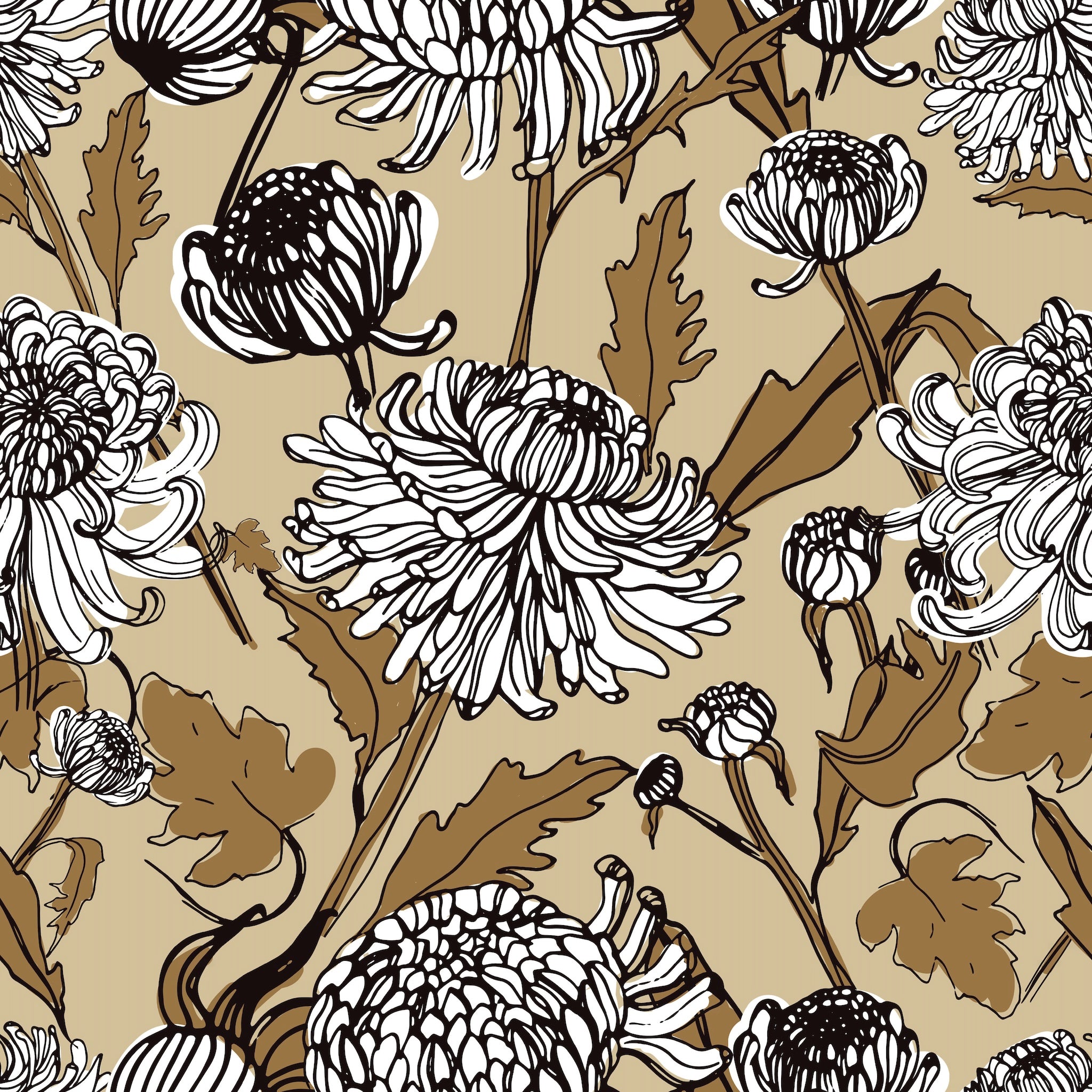 Earthy Wildflower Wallpaper