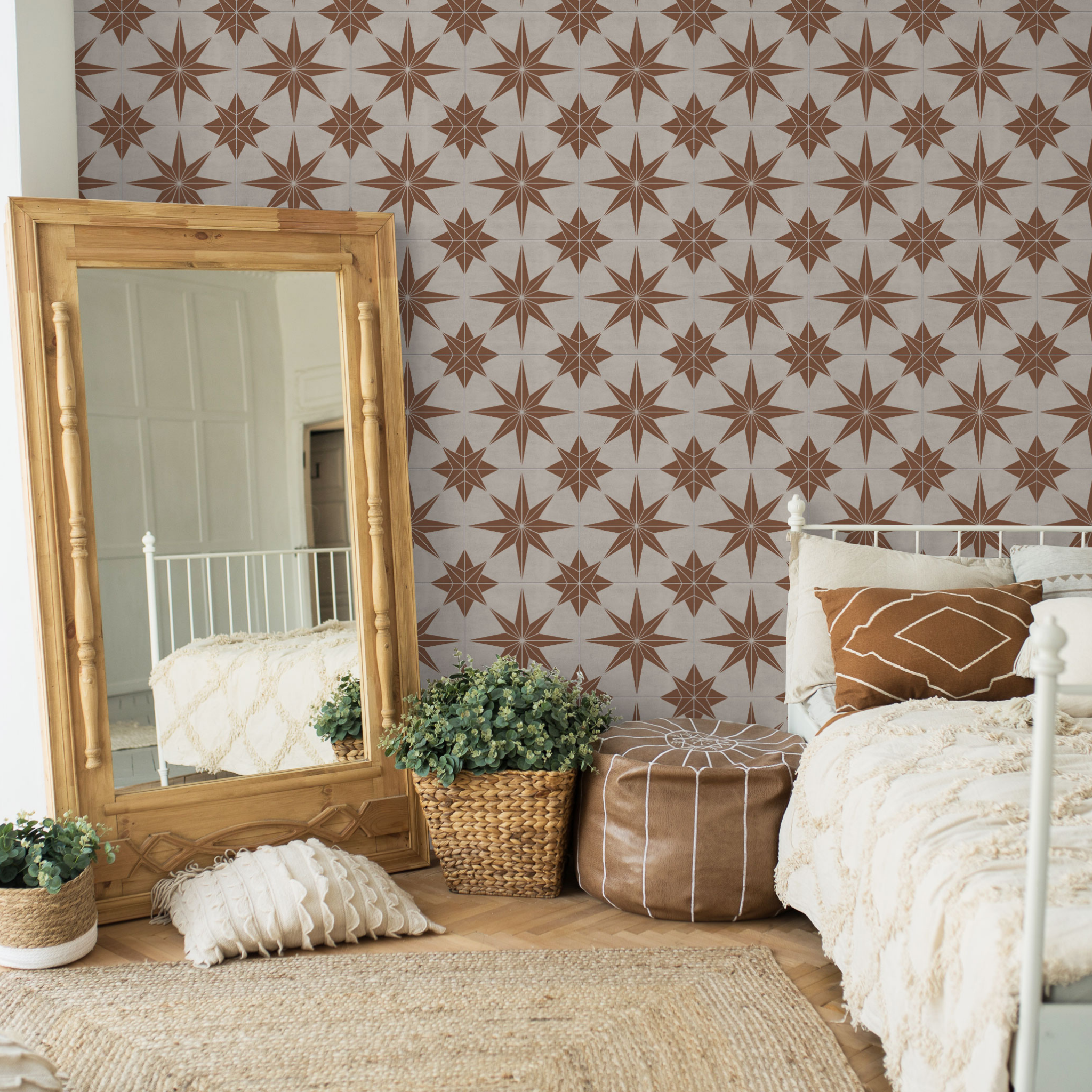 Reality Star (Clay) Wallpaper - 10 FT H X 11 FT W Peel and Stick