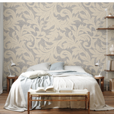 "Esme Wallpaper by Wall Blush showcasing elegant patterns in a cozy bedroom setting, highlighting the wall decor."