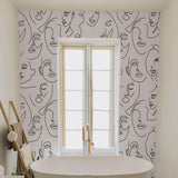Bella Donna wallpaper by Wall Blush AW01 in stylish bathroom, accenting serene space with artistic design.
